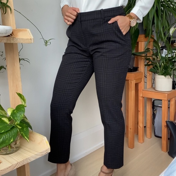 H&M Black Plaid Dress Pants - Picture 2 of 9